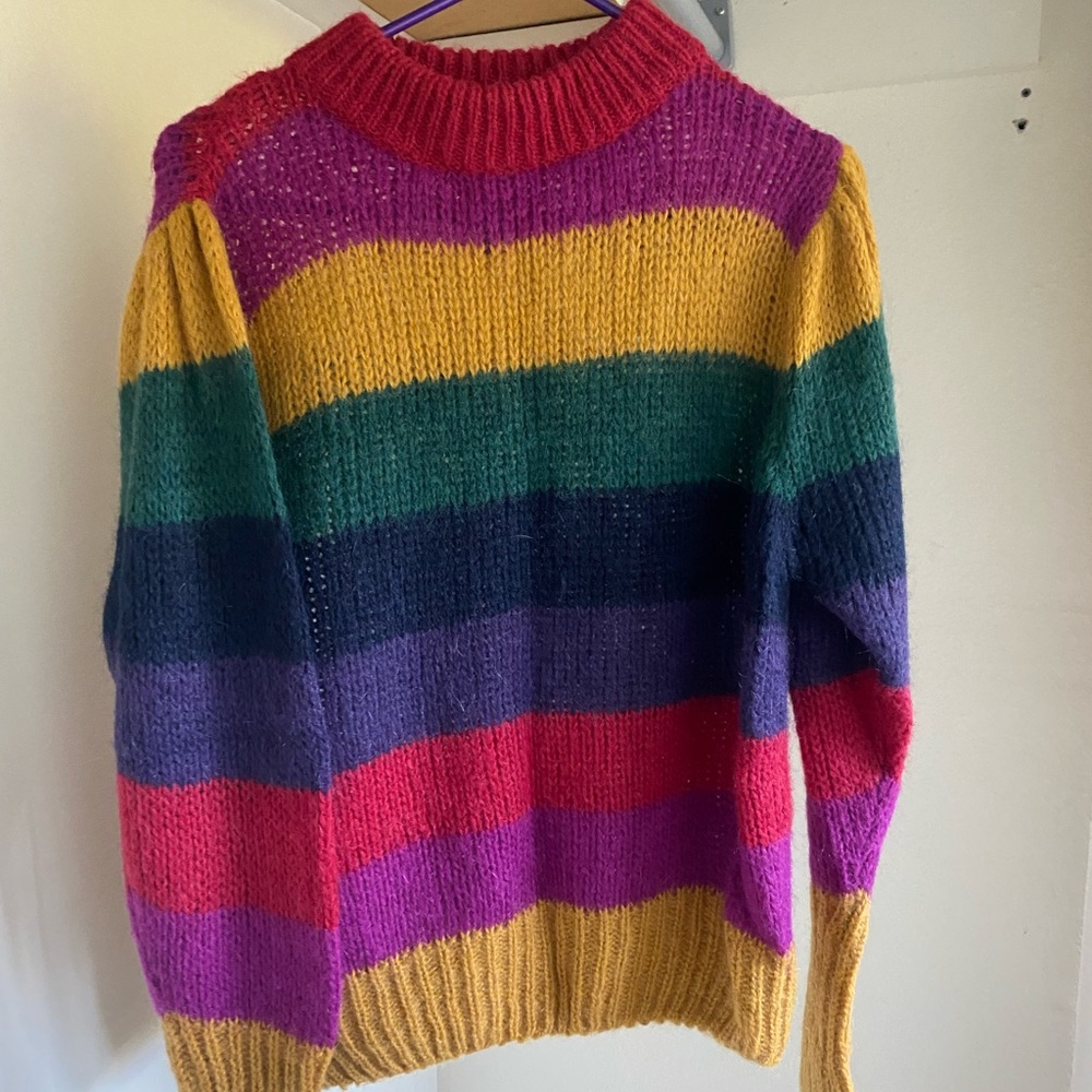 Small FARM Rio Rainbow Striped Sweater